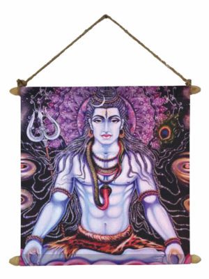 Nakshatra Shiv Poster Wall Painting Hanging Scroll Canvas - 12 x 12 inches