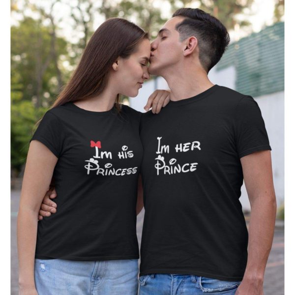 I'm Her Prince & I'm His Princess Matching Couple T-Shirts