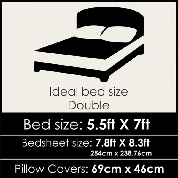Home is Not A Place Its A Feeling Floral Flowers Quote Printed King Size Double Bedsheet with Pillow Cover, 200TC -