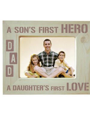 Sons Hero Daughters Love Engraved Photo Frame