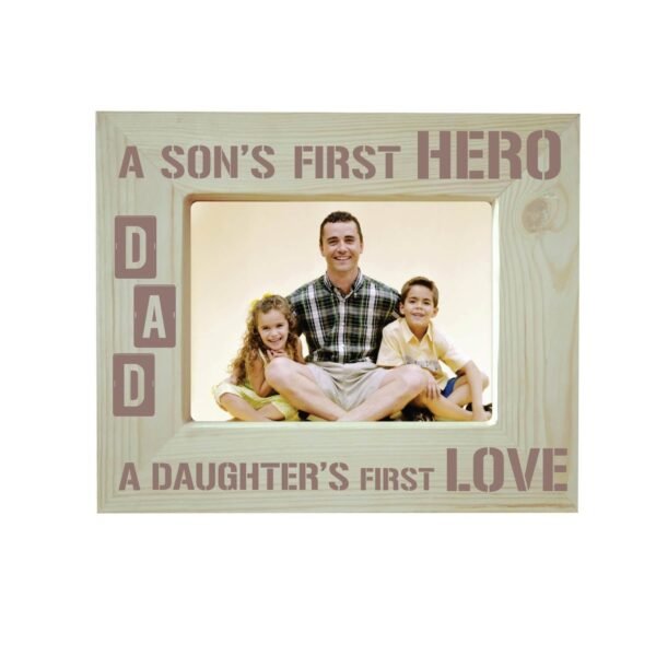 Sons Hero Daughters Love Engraved Photo Frame