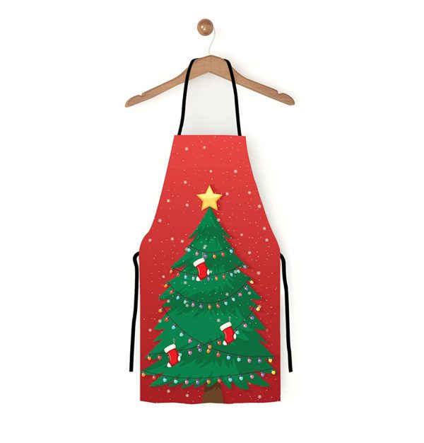 Xmas Tree Printed Christmas apron