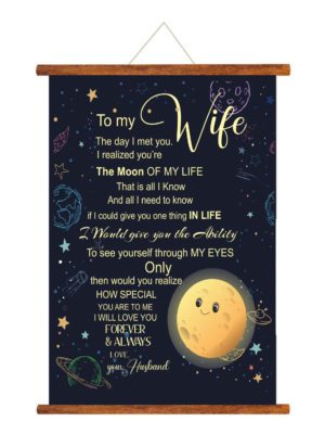 Gifts for Wife greeting card love romantic I Love You Always scroll 15x20 Inches (Black)