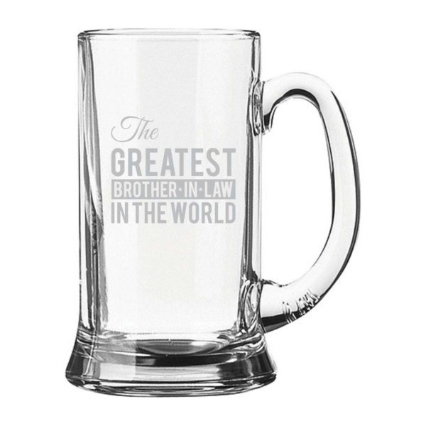 Greatest Bro-in-Law and Greatest Sister Beer Mug Wine Glass