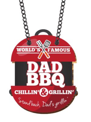 World Famous Dad BBQ Wall Door Hanging