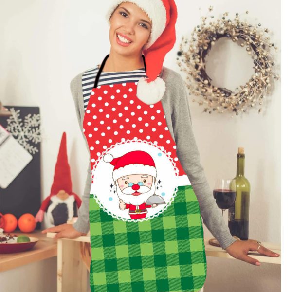 Cute Santa Printed Christmas apron