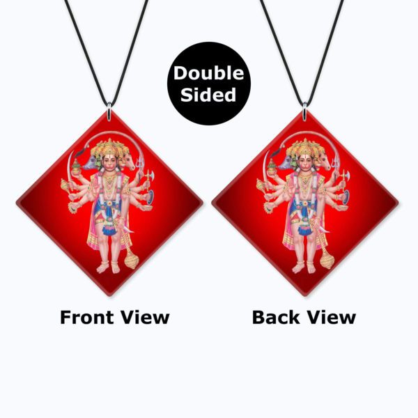 Religious Gifts Acrylic Car Hanging Accessories Lord Hanuman Printed for Good Luck Interior Decoration