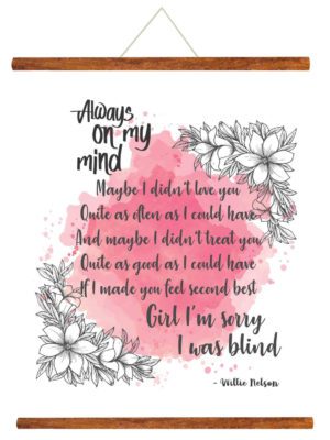 Sorry Greeting Card Gift for Girlfriend Wife You are Always on My Mind Sorry Scroll - 15 x 20 inches