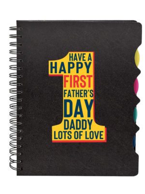 Have A Happy First Birthday Gifts for Father Dad Printed Notebook A5 Size 300 Ruled Pages Birthday Gifts for Father