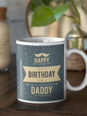 Happy Birthday Daddy Coffee Mug Coaster - Combo Set of 2