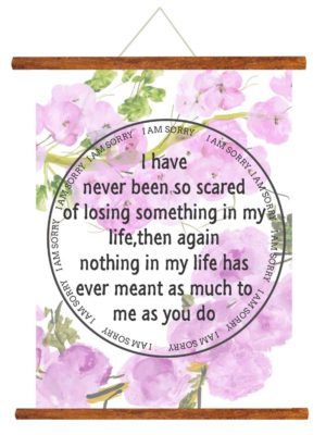 I Am Sorry Scroll Greeting Card (Purple_ 15X20 Inches)