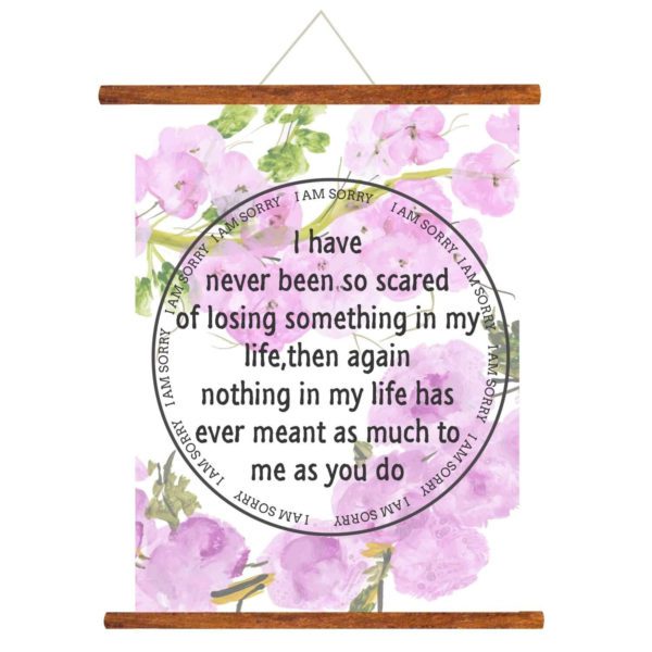 I Am Sorry Scroll Greeting Card (Purple_ 15X20 Inches)