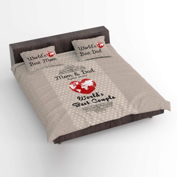 Mom Dad I Love You Double Bedsheet