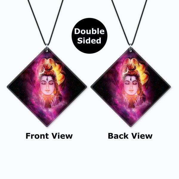 Religious Gifts Acrylic Car Hanging Accessories Lord Shiva Worship Printed Printed for Good Luck Interior Decoration