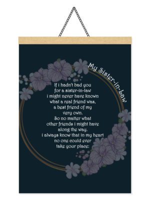 Birthday gifts Printed Scroll Greeting Card My Sister-In-Law - 15x20 inches, Anniversary