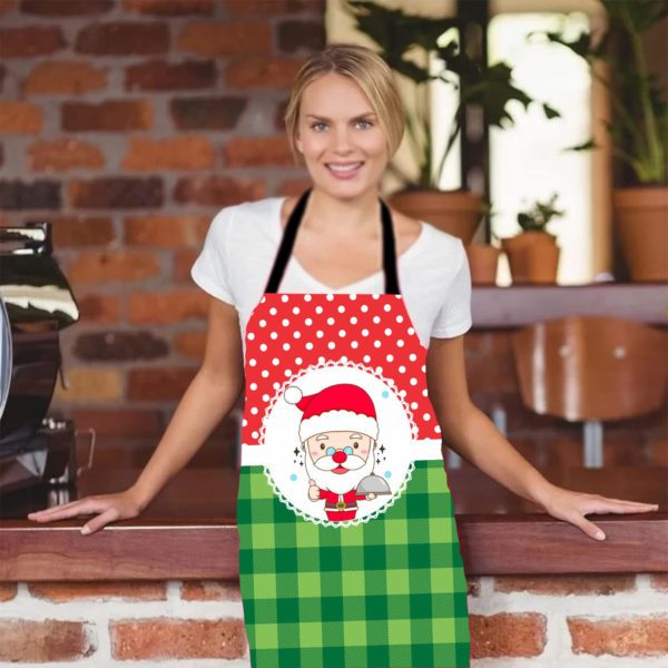 Cute Santa Printed Christmas apron