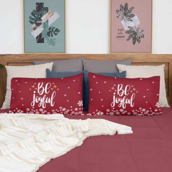 Stylish Reindeer Printed Christmas Bedsheet