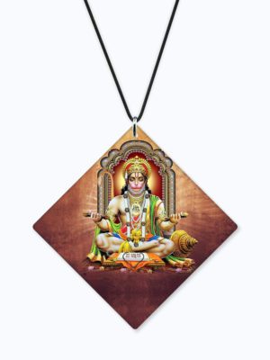 Religious Gifts Acrylic Car Hanging Accessories Lord Hanuman Ramayana Printed for Good Luck Interior Decoration