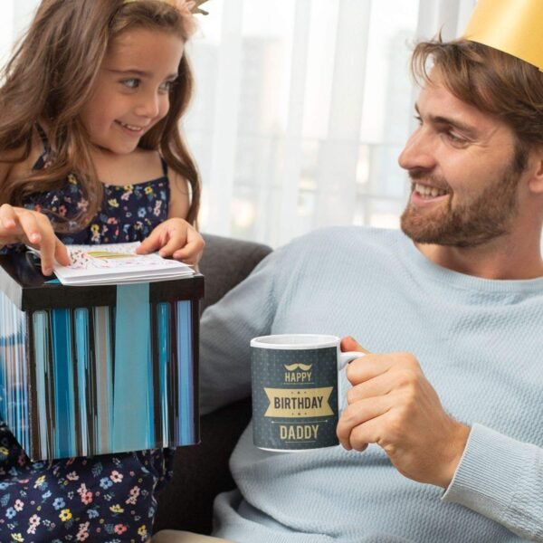 Happy Birthday Daddy Coffee Mug Coaster - Combo Set of 2