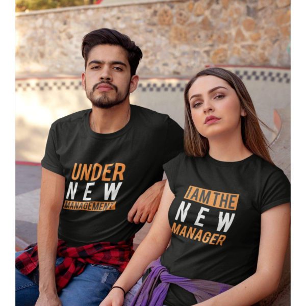 Under New Management Matching Couple T-Shirts