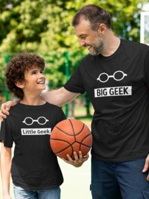 Big Geek Little Geek Dad and Son T-Shirts