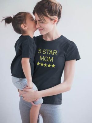 5 Star Mom ,son and Daughter Family T-Shirt