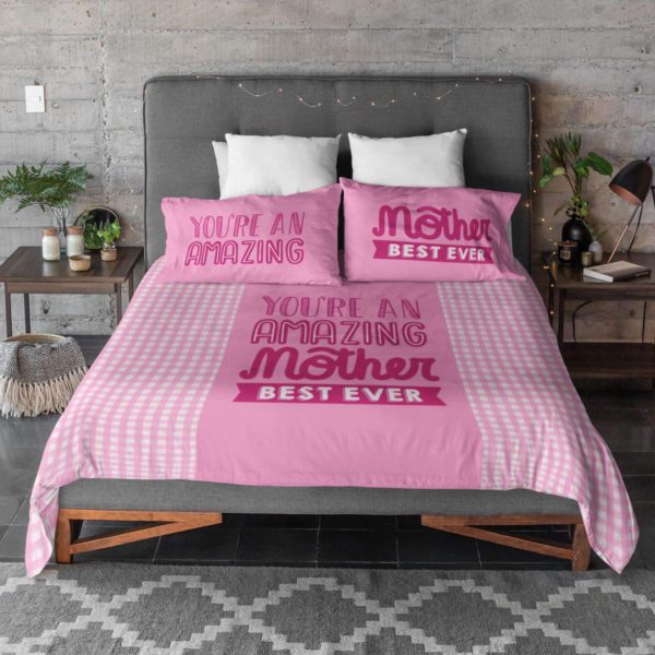 Amazing Mom Ever Printed Double Bedsheet