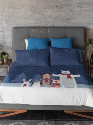 Cute Bears Christmas Bedsheet