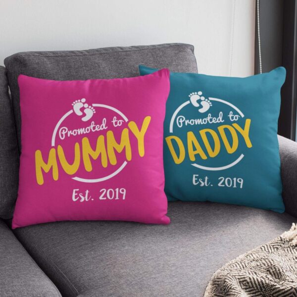 Mothers Day 12x12 inches Poly Satin Cushion (with Filler) Mommy Daddy to Be Printed New Mom Dad Birthday Throw Pillow