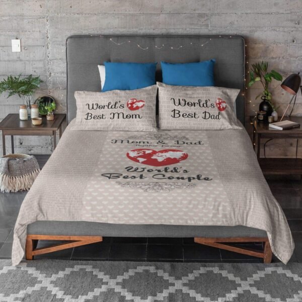 Mom Dad I Love You Double Bedsheet