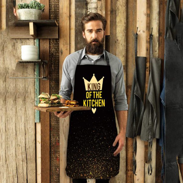 Birthday Gifts for Husband, King of The Kitchen Chef Apron,