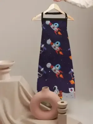 Astronaut On The Rocket Kid Apron