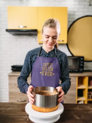 Cutest Sister Ever Apron with Chef Hat