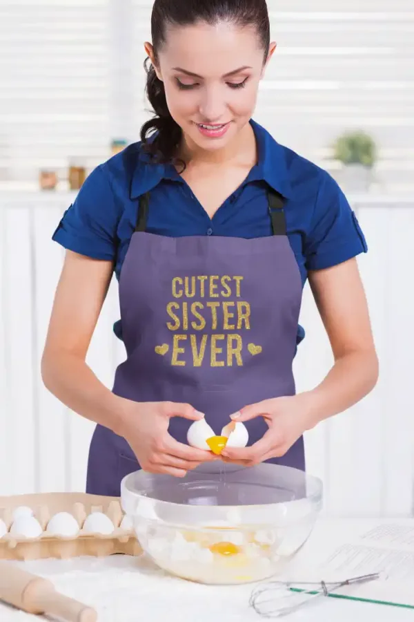 Cutest Sister Ever Apron with Chef Hat