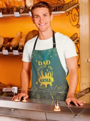 Dad king of the grill apron