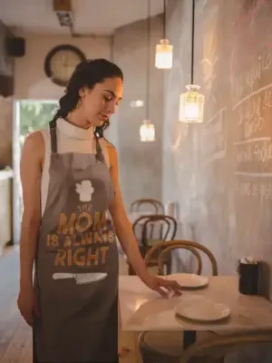 Mom is Always Right Chef Apron With Hat