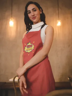 Red Super Mom Apron