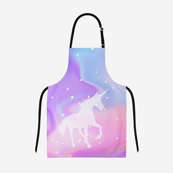 Unicorn Printed Kitchen Chef Apron for Girl