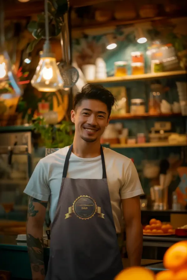 World Champion Dad Apron With Chef Hat