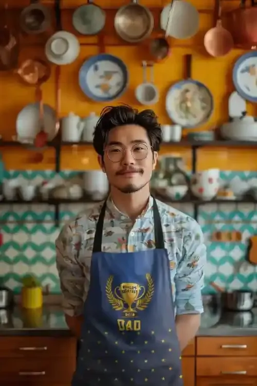 World's Greatest Dad Apron With Chef Hat