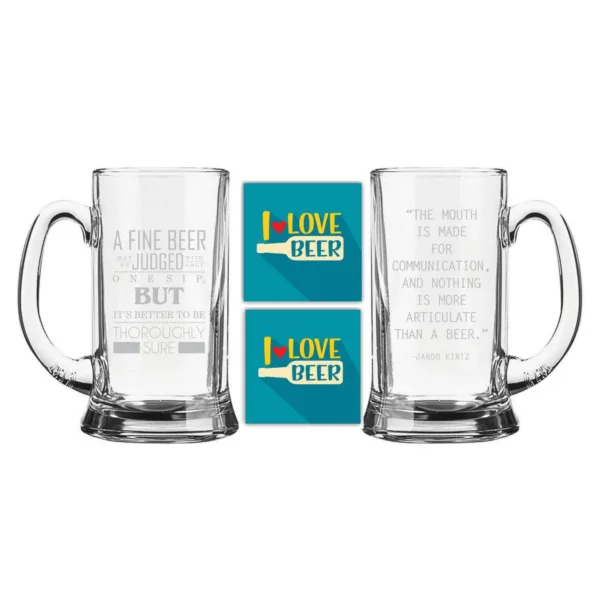 Articulate Engraved Beer Mug Combo