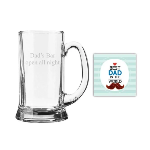 Dad's Bar Engraved Beer Mug