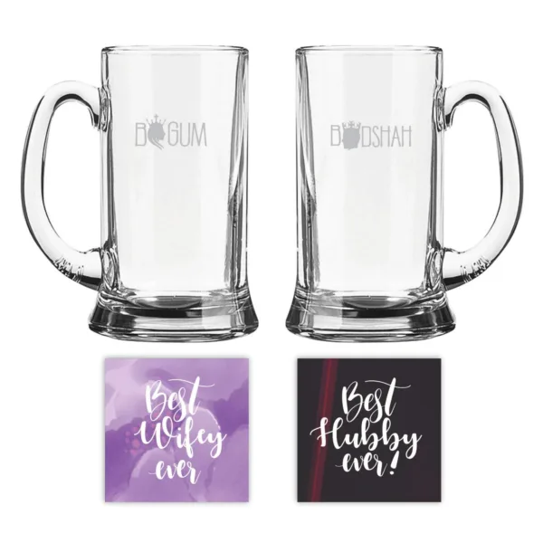 Begum Badshah Engraved Beer Mug