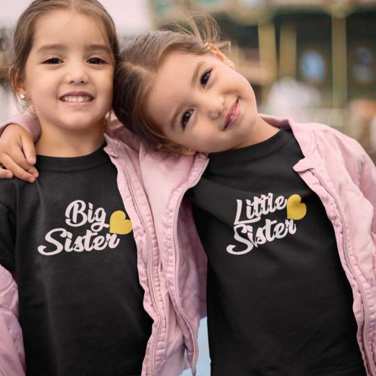 Big Little Sister's Printed Cotton T-Shirt's