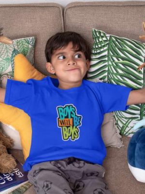 Boys Will Be Boys Printed Cotton T-Shirt