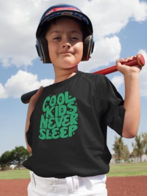 Cool Kids Never Sleep Boy's & Girl's Printed T-Shirt