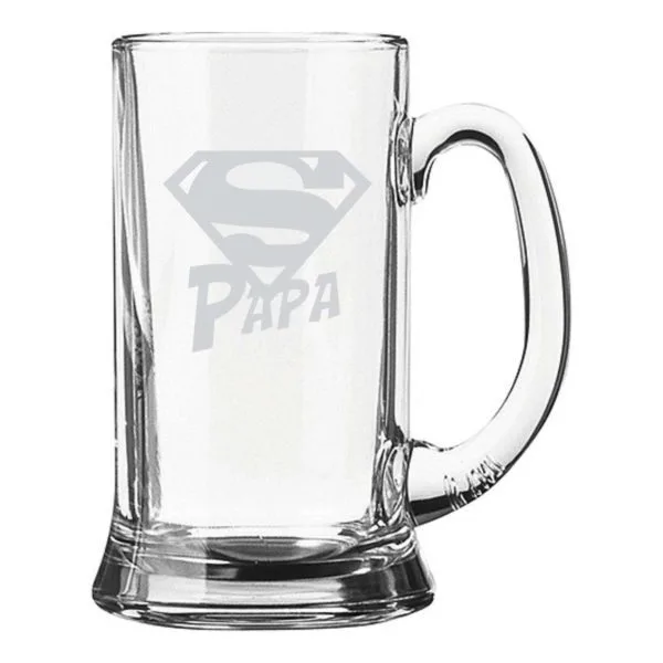 Super Papa Engraved Beer Mug