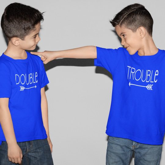 Double Trouble Printed Cotton T-Shirt