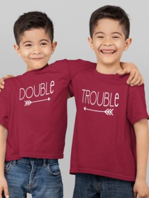 Double Trouble Printed Cotton T-Shirt