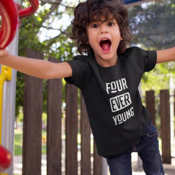 Four  Ever Young Printed Boys T-Shirt